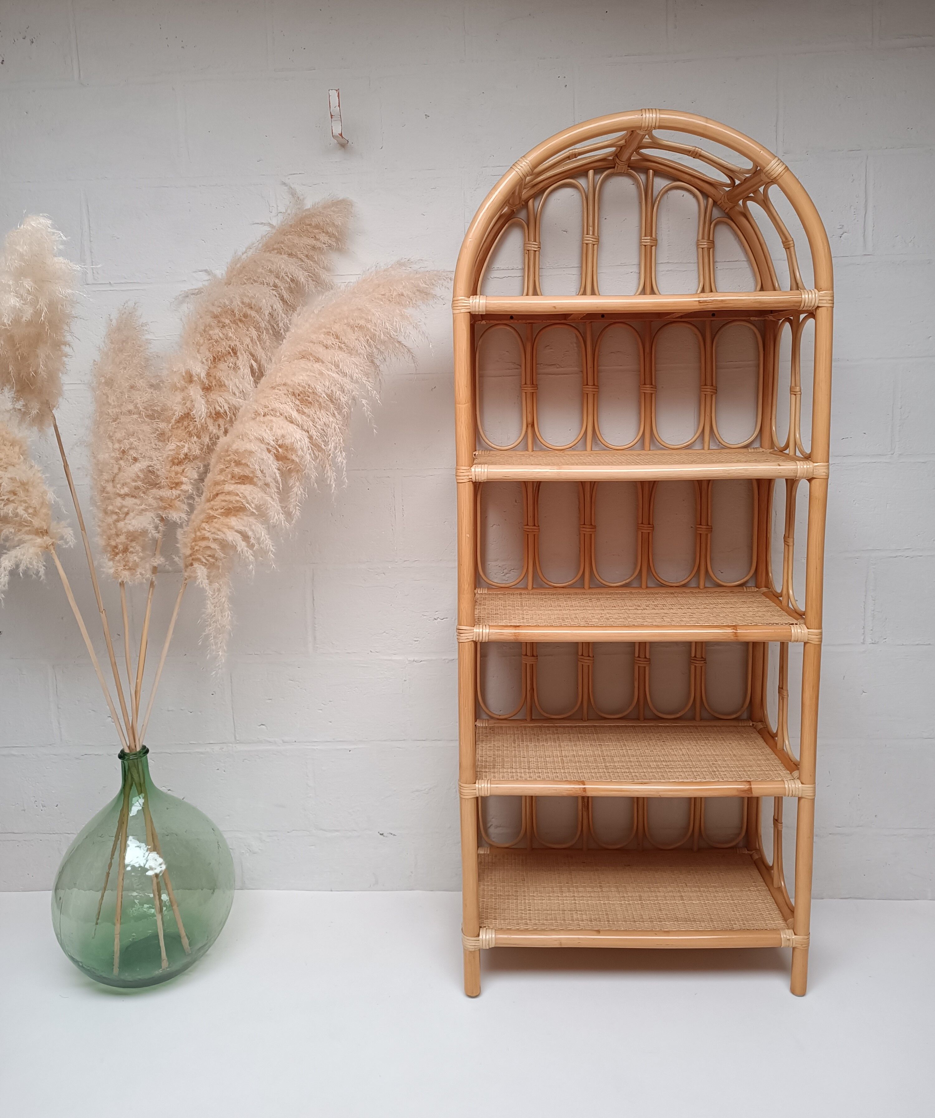 Rattan bookcase