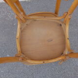 Set of 6 varnished bistro chairs