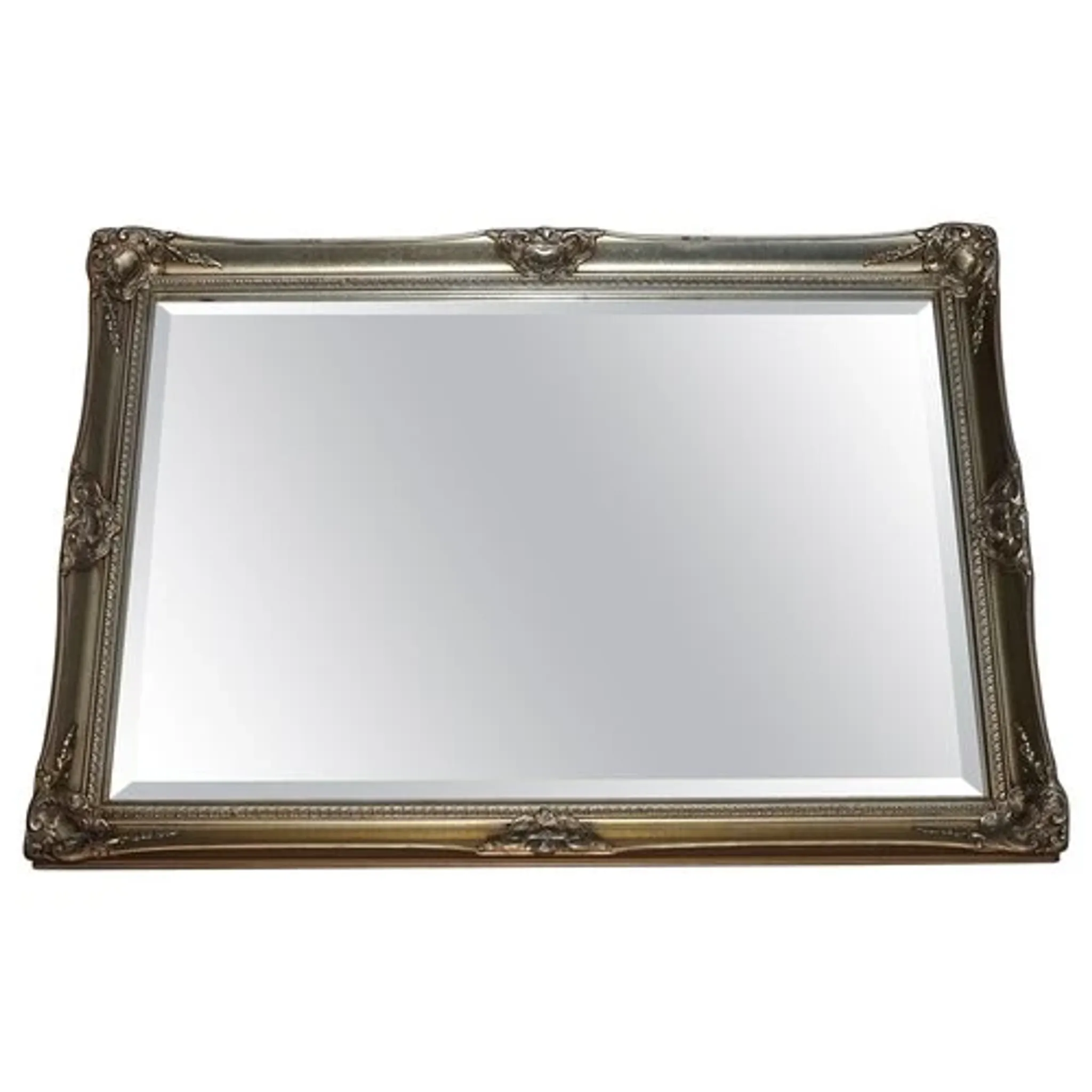 Large Bevelled Wall Mirror Ornate Vintage