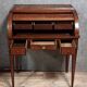 Louis XVI style cylinder desk in cube marquetry