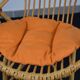 Fauteuil en osier enfant avec coussin orange