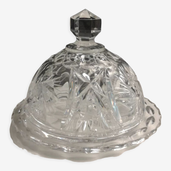 Crystal butter dish