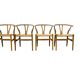 Set of 4 Scandinavian solid wood chairs