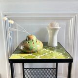 Vase pique flowers cracked ceramic