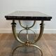 Neoclassical coffee table in brass and marble by Raymond Subes