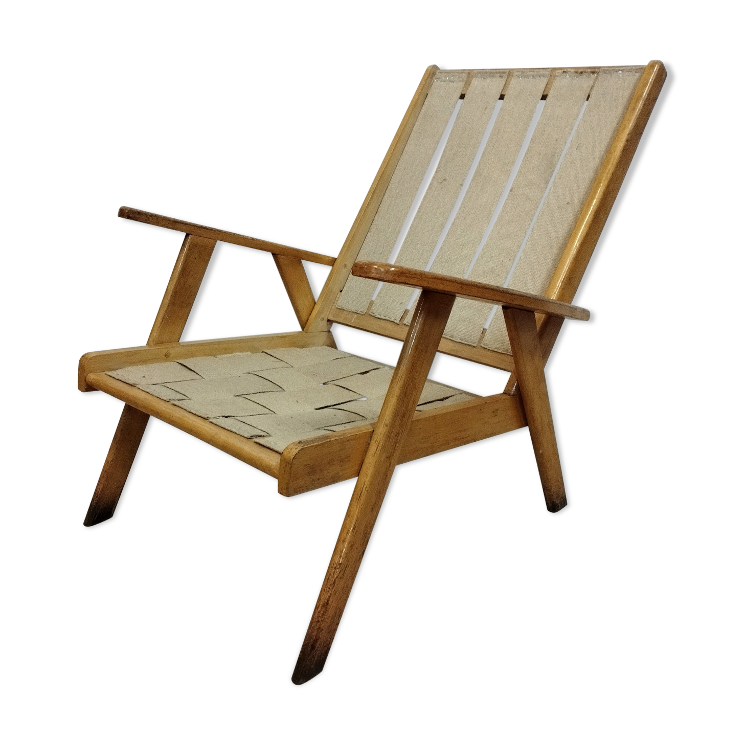 Vintage armchair compass feet