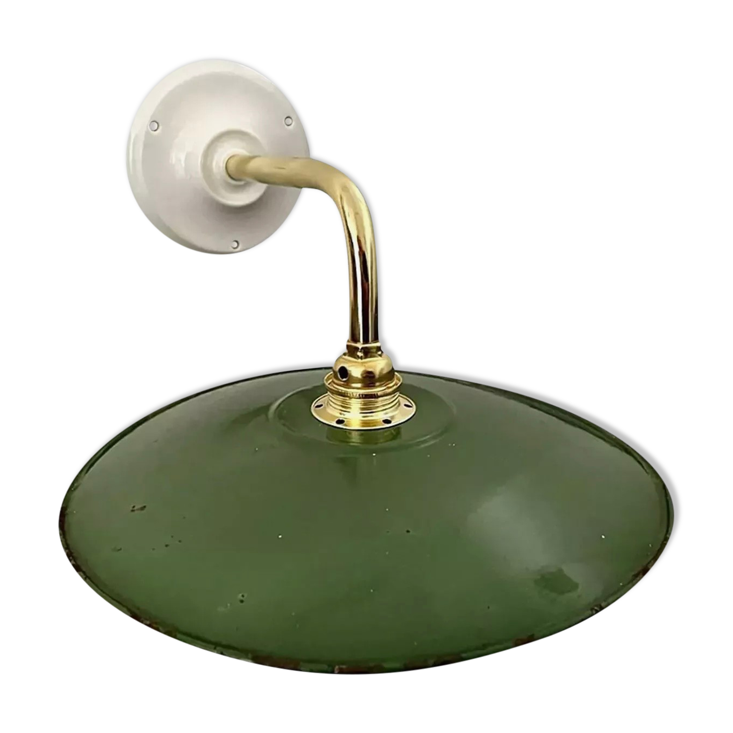 New electrified green enamelled sheet wall lamp