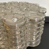 Wiła Leuchten wall lamp in molded glass 60s-70s