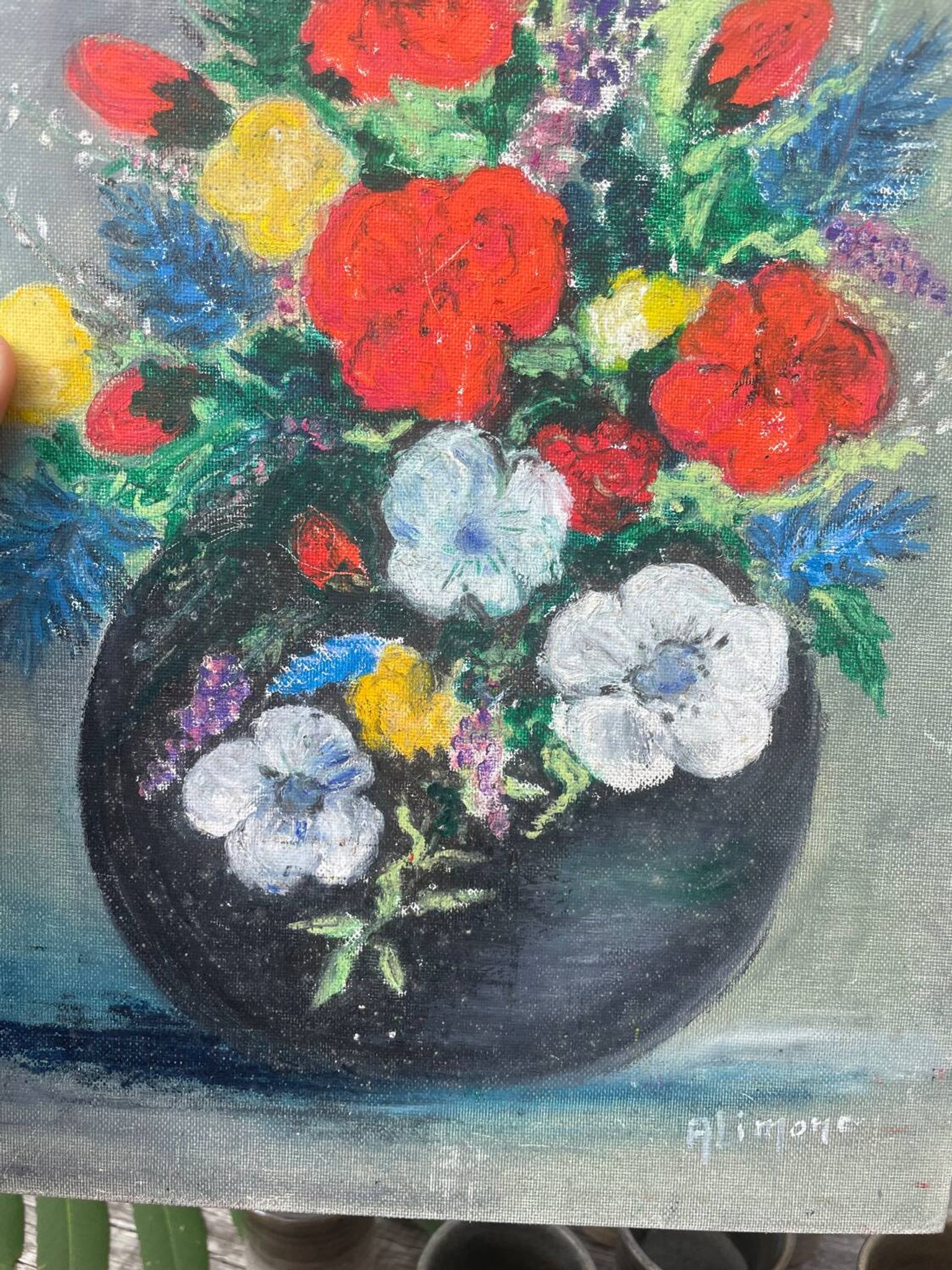 Flower bouquet painting
