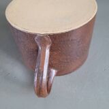Pitcher - cream pot - in brown glazed earthenware