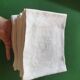 12 damask linen table napkins with an antique silk monogram from the 19th century.