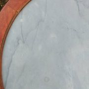 Table bouillotte ancienne style louis xvi avec plateau marbre