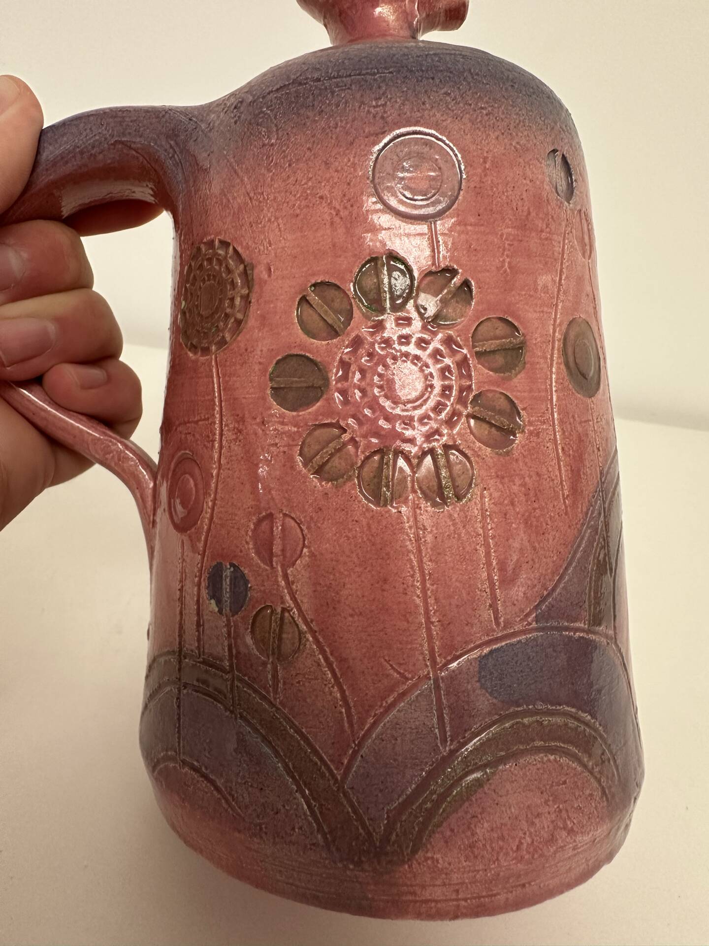 Ceramic jug by Patrick Peroz, vintage