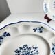 Set of 6 Blue Flowers dessert plates, KG Lunéville