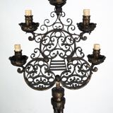 Rare Italian Brutalist floor lamp by Longobard. Italy 1970s