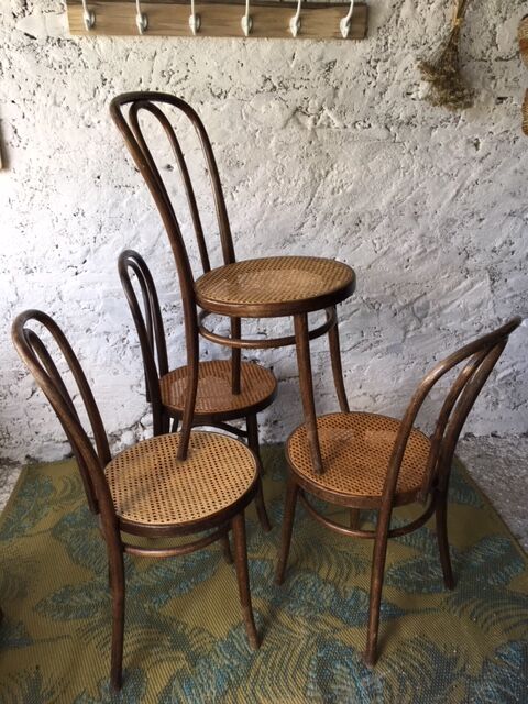 4 cannate bistro chairs