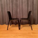 Pair of Tiffany chairs by Marcello Ziliani, Casprini, Italy.