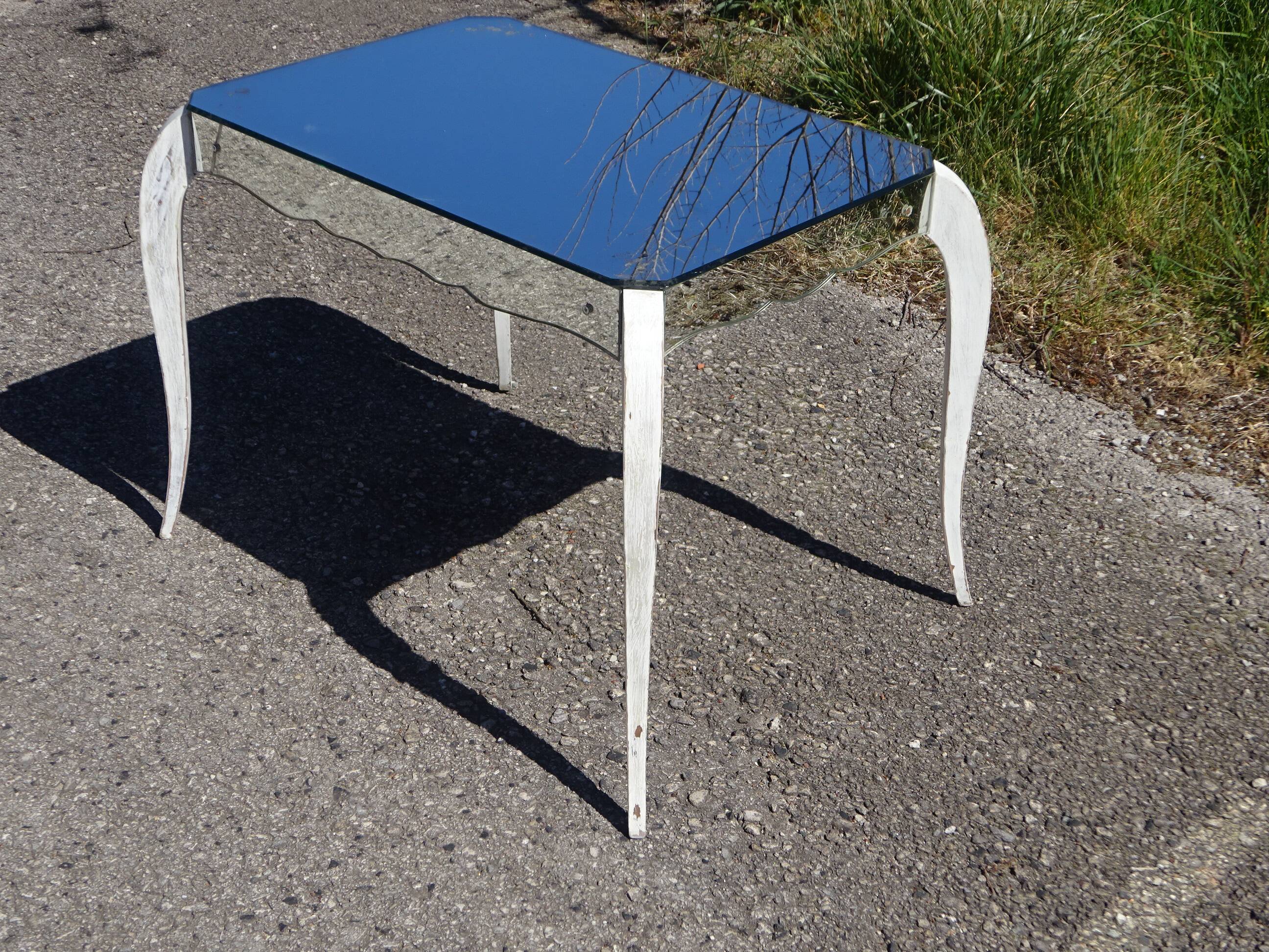 Mirror glass coffee table
