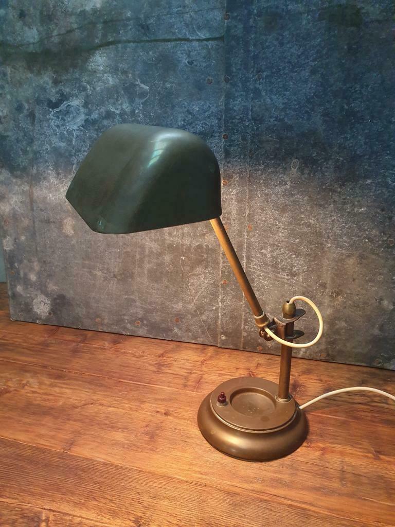 Antique brass desk lamp