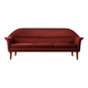 Vintage Mid-Century Scandinavian Modern 3-Seater Red Sofa