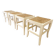 Set of 4 Vintage White Wooden Stools with Thatched Seats - 1970s Yugoslavia