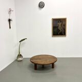Circular oak coffee table, circa 1950