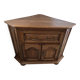 Solid oak corner cabinet