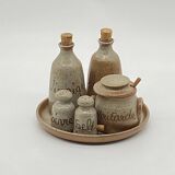 Condiment tray/server, stoneware, ceramic, by Guy Morot, Barges