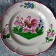 Hand-painted plate decorated with saint clement rooster signed