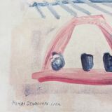 Picasso lithograph "cannes" by Henri deschamps 1966