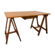 Bureau en bois sur tréteaux 1960