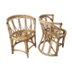 Pair of rattan armchairs from the 60/70s
