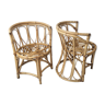 Pair of rattan armchairs from the 60/70s