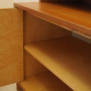 Danish Teak Shelving Unit with Bar Cabinet, 1970s