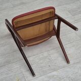 1960s, Danish chair by Farstrup, original condition, solid teak wood, leather.