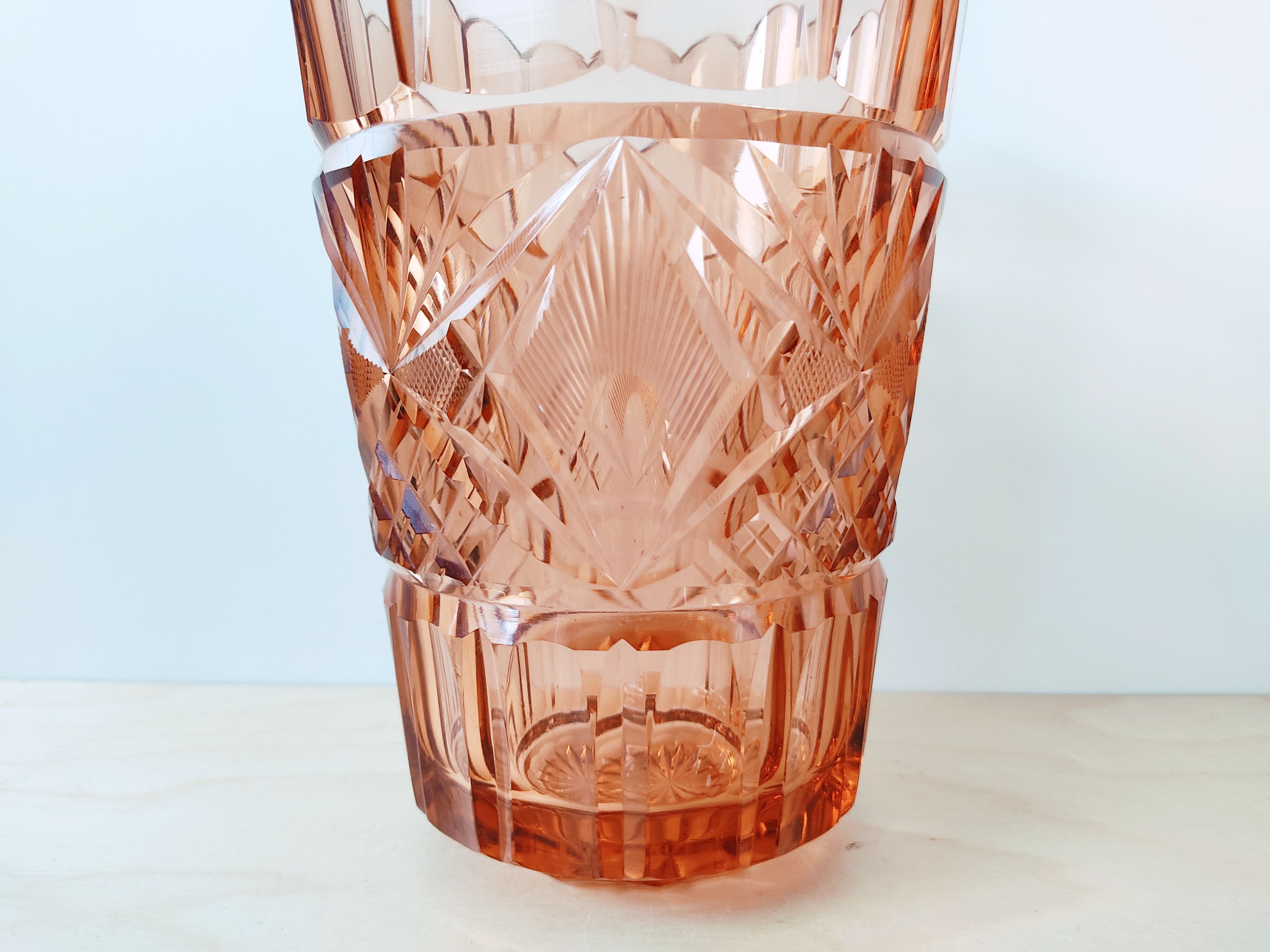 Val Saint Lambert rosaline crystal vase