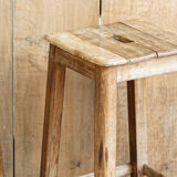 Paire de tabourets d'atelier, bois brut