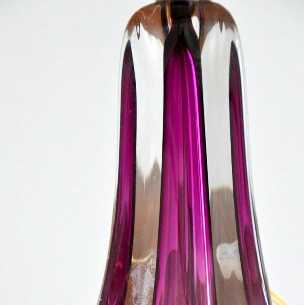 Lampe de table en cristal Val St-Lambert Belgique vintage 1960