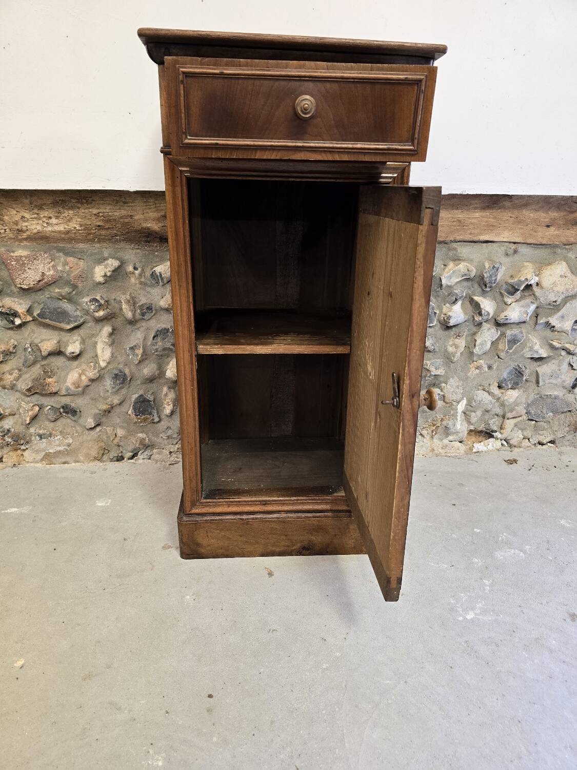 Small piece of furniture / bedside table in burr walnut