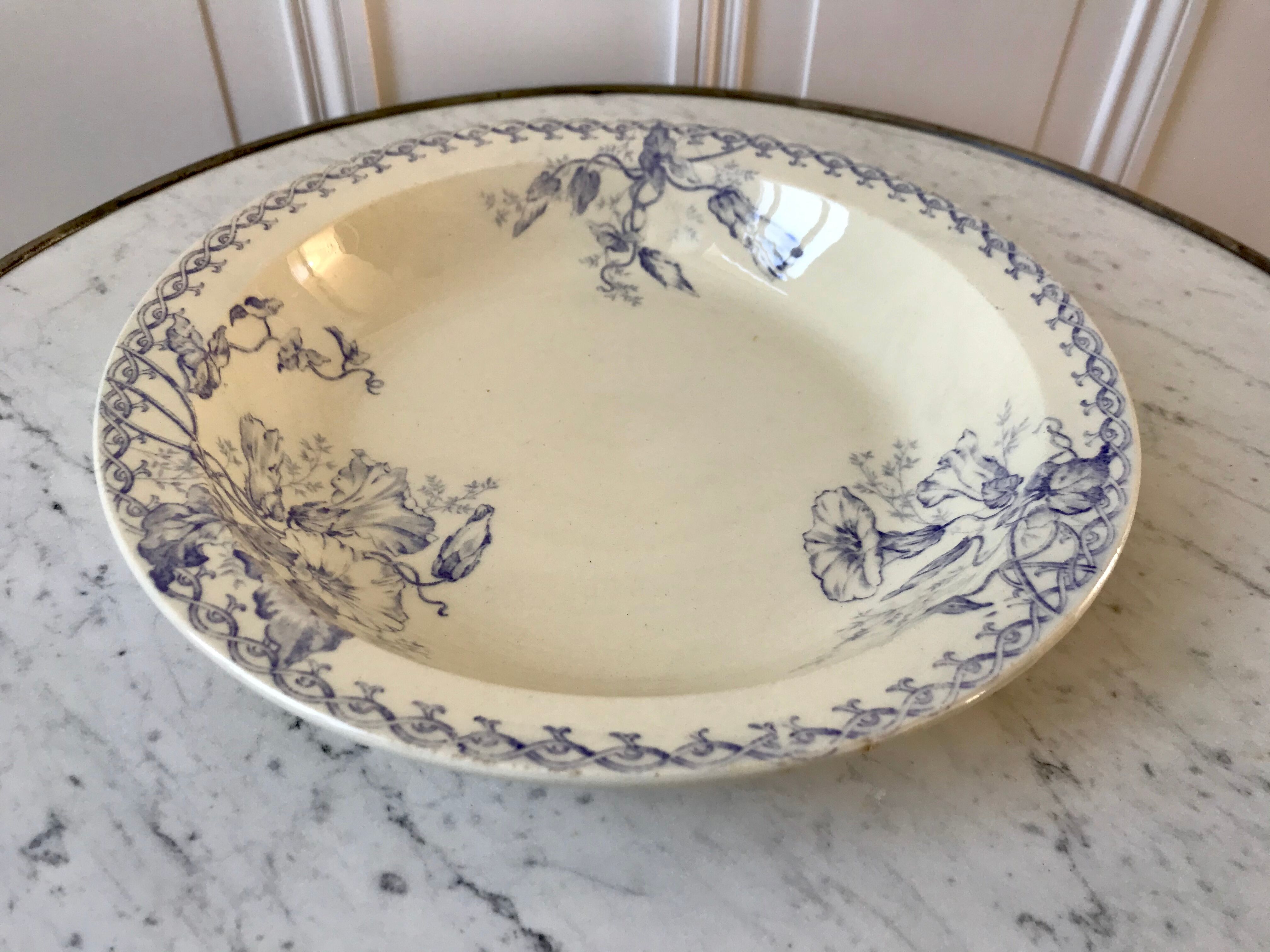 Flat hollow Iron earth model "July" lilac late nineteenth