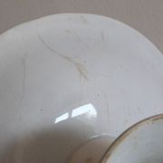 Antique dish, polychrome ironstone compote dish, “Guirlandes” model from the