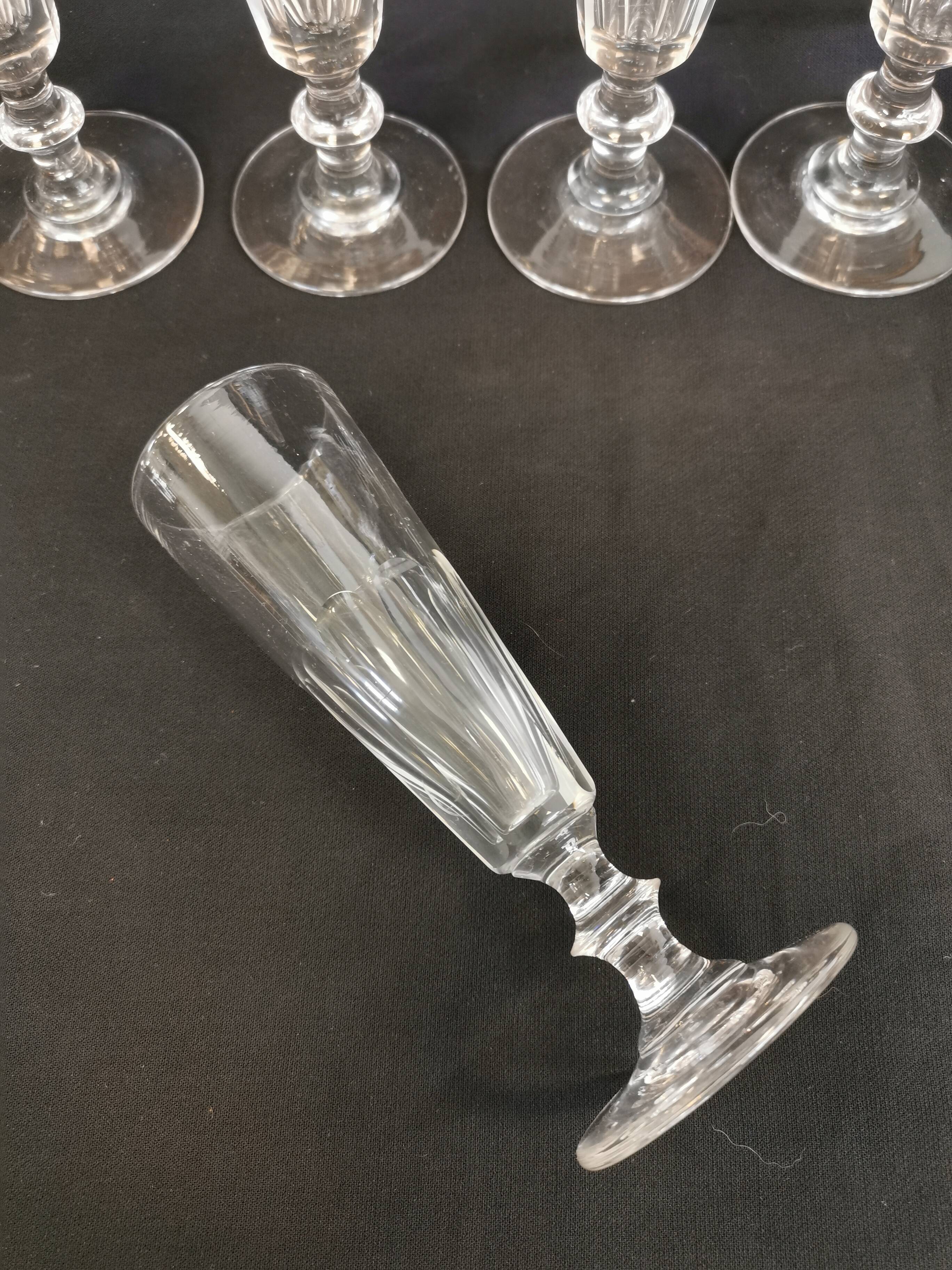 Set of 6 champagne flutes