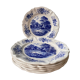 Set of 6 small plates in earthenware from Sarreguemines France, model "Romantic"