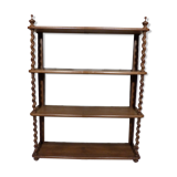 Walnut shelf with twisted columns