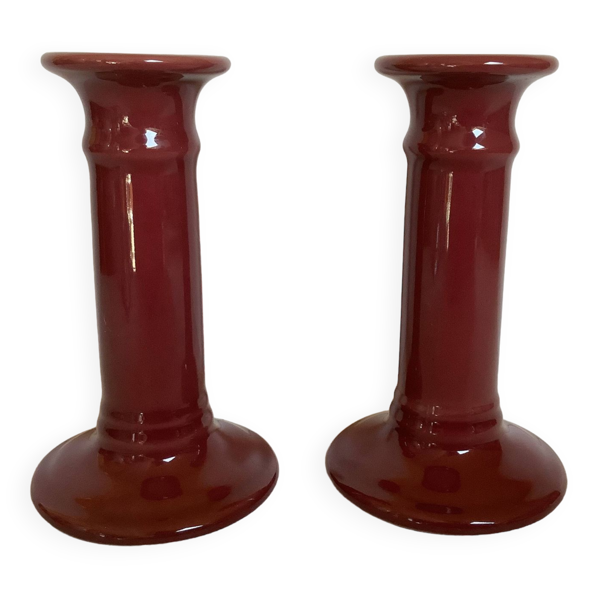 Pair of Bordeaux candlesticks