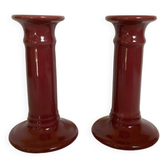 Pair of Bordeaux candlesticks