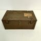 Old crate or military trunk metal patina original vintage canteen