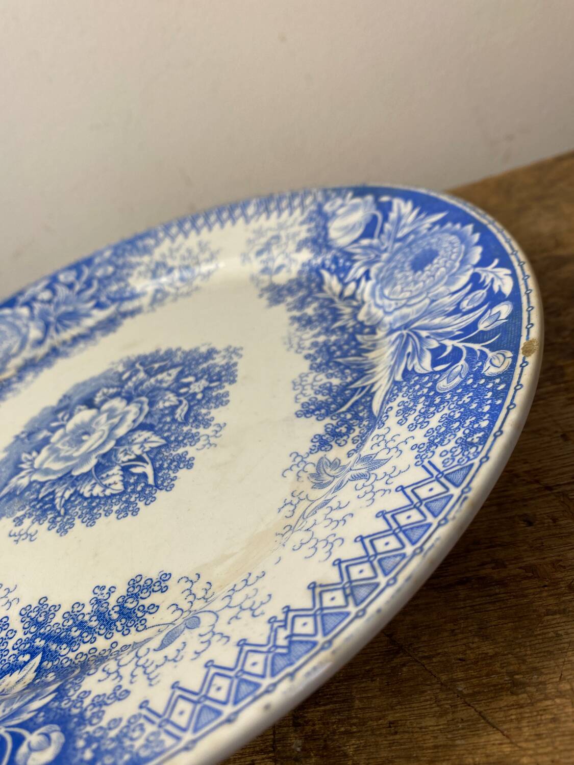Old Sarreguemines earthenware dish