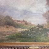 Tableau ancien fin XIXème - R Verdun (1873-1954) - Environs de Menton