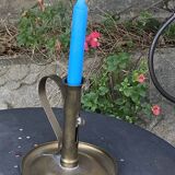 Candlestick, thumbtack, cellar rat, brass, copper, old, collector